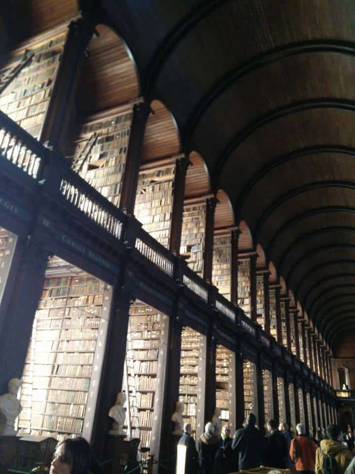 A side view of what the Long Room looks like from inside
