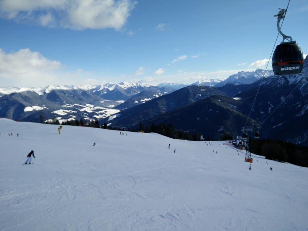 View from a ski slope in Kronplatz (Italy)