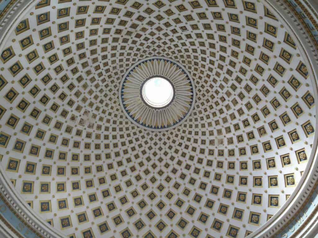 Mosta Rotunda dome ceiling