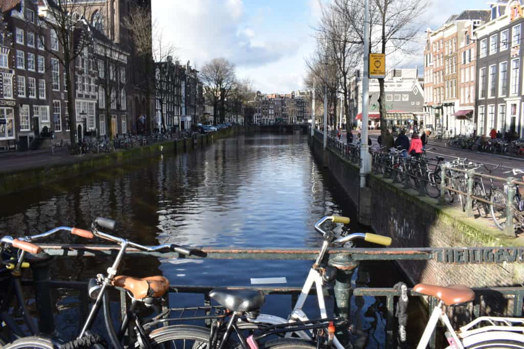 Bikes and canals in Amsterdam