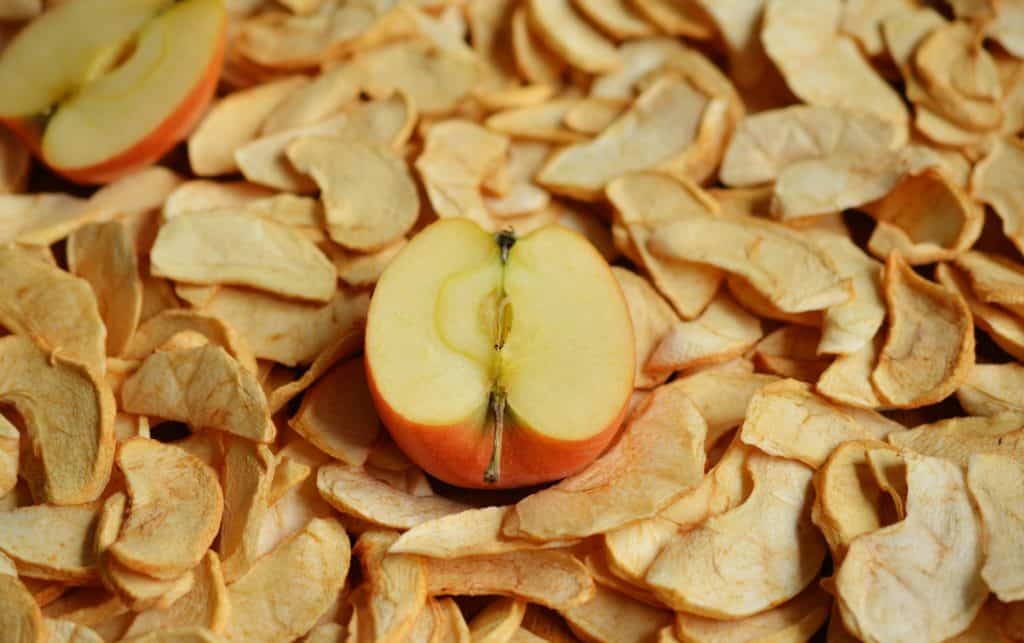 Chunks of dried apple