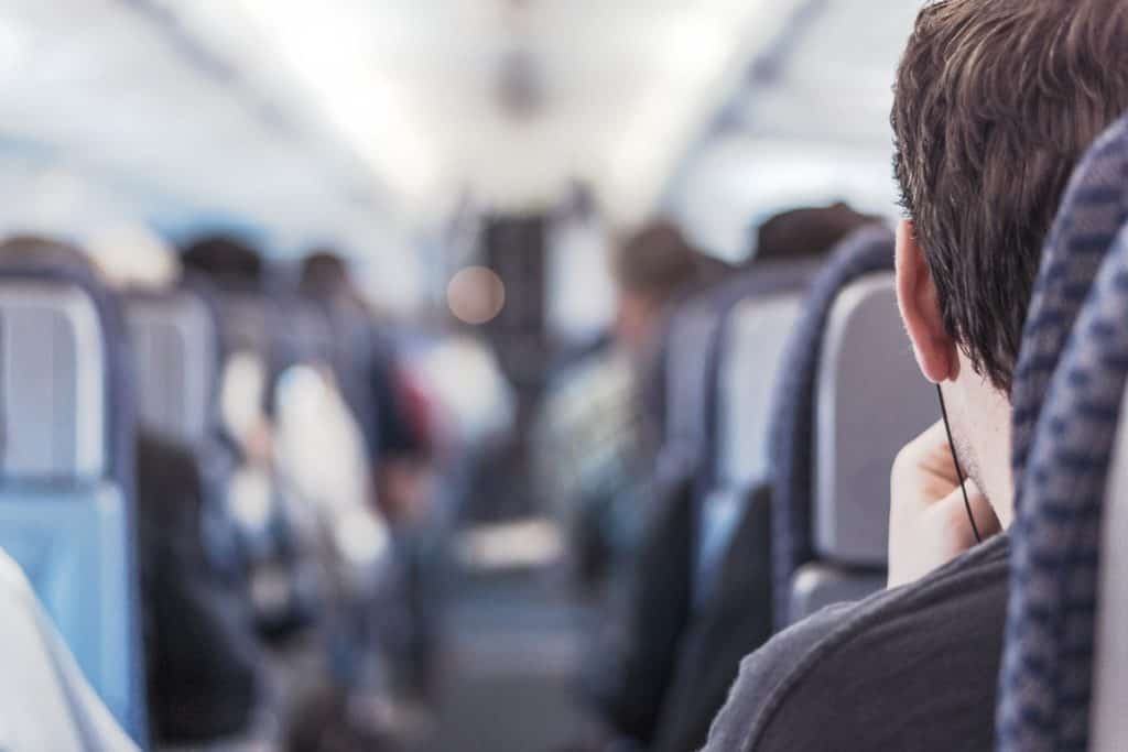 Passenger on long-haul flight