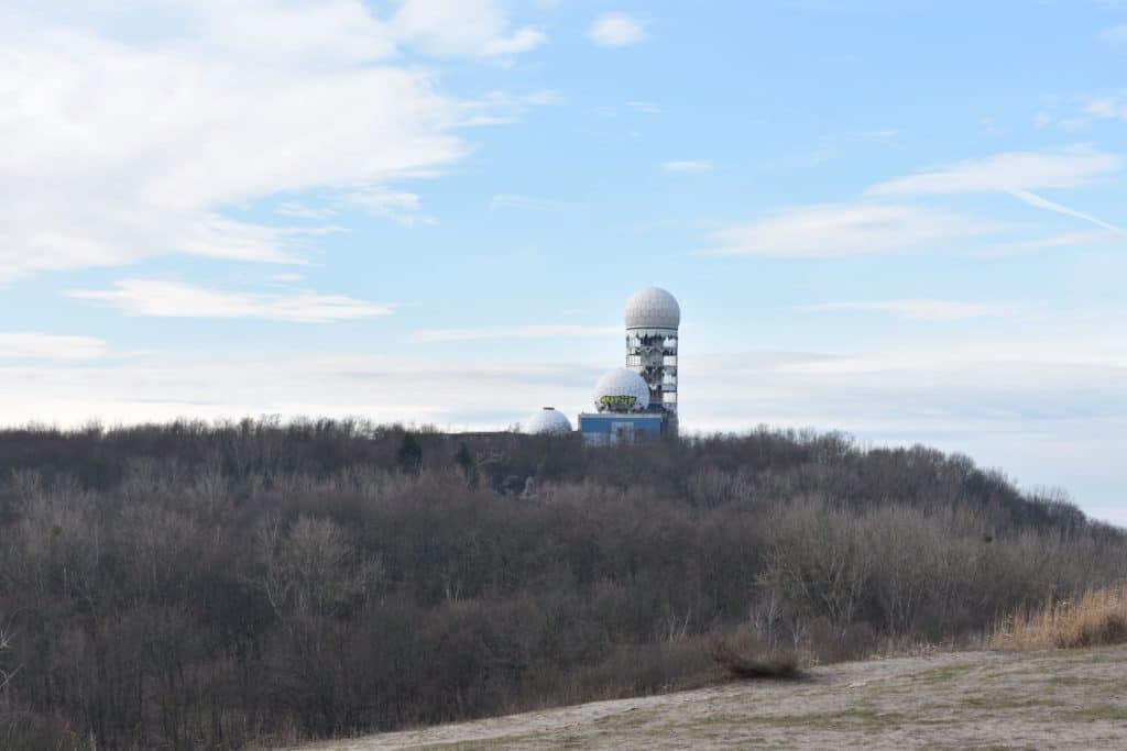 A view of Teufelsberg, an abandoned spy station just outside Berlin city centre