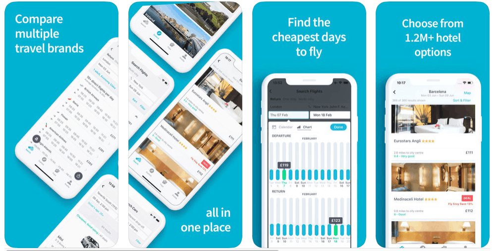 Skyscanner is an app to find and book cheap flights.