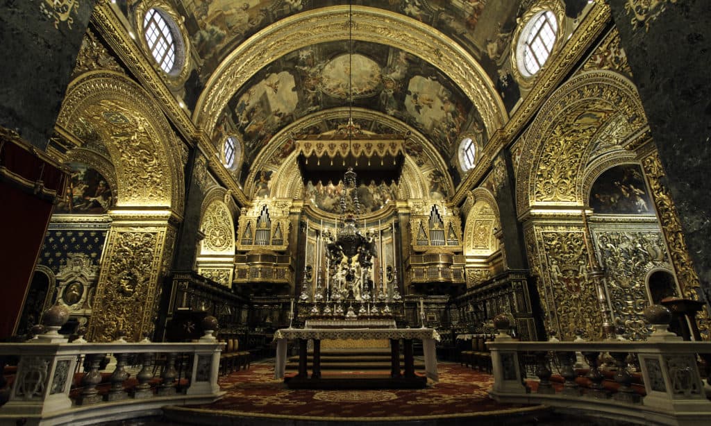 Inside of St John's Co-Cathedral (Valletta, Malta)